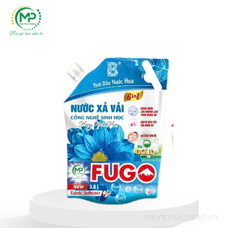 Túi Xả Vải Fugo Hương Nước Hoa 3,8kg - Xanh