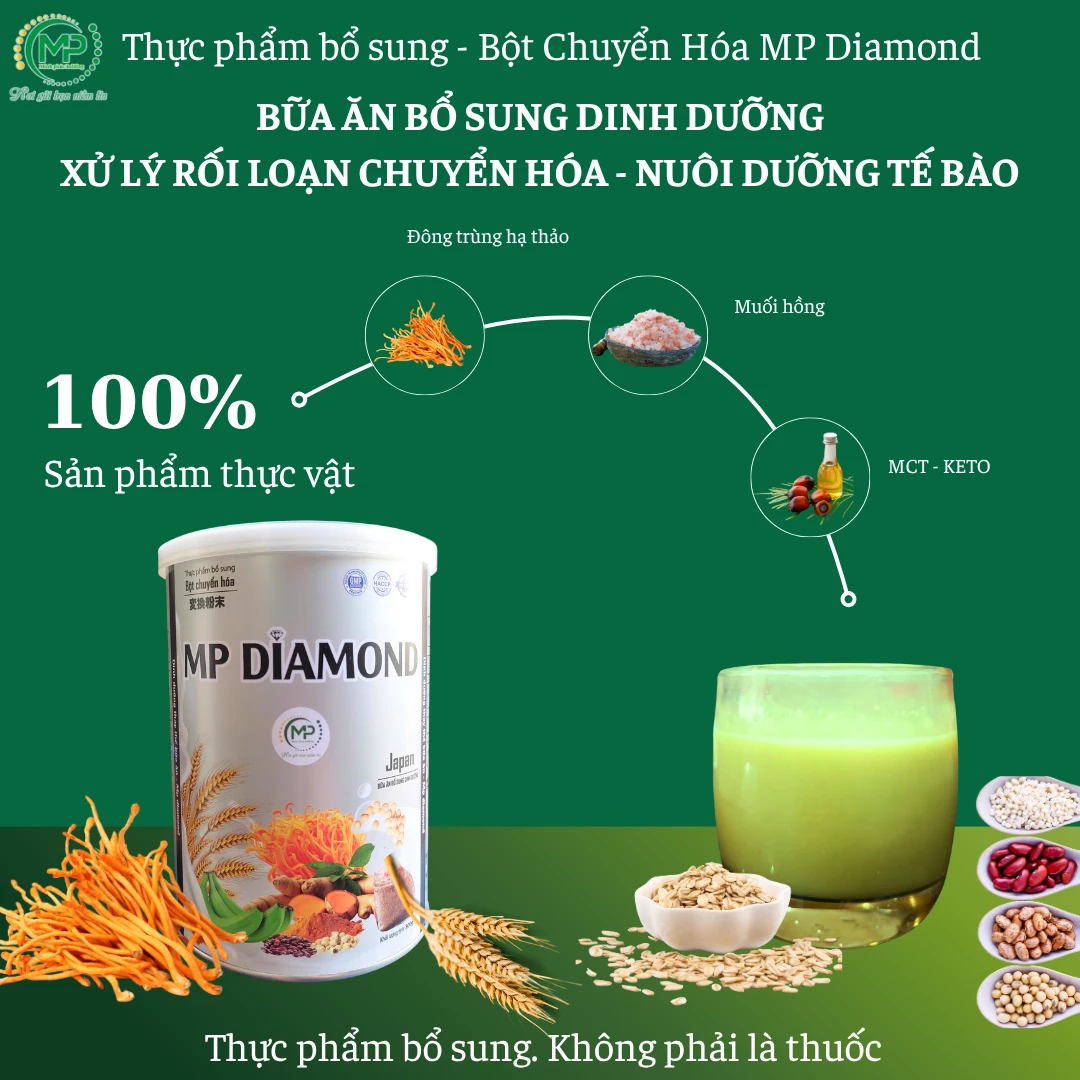 BỘT CHUYỂN HÓA MP DIAMOND – Giải Pháp Hỗ Trợ Cải Thiện Rối Loạn Chuyển Hóa Từ Gốc